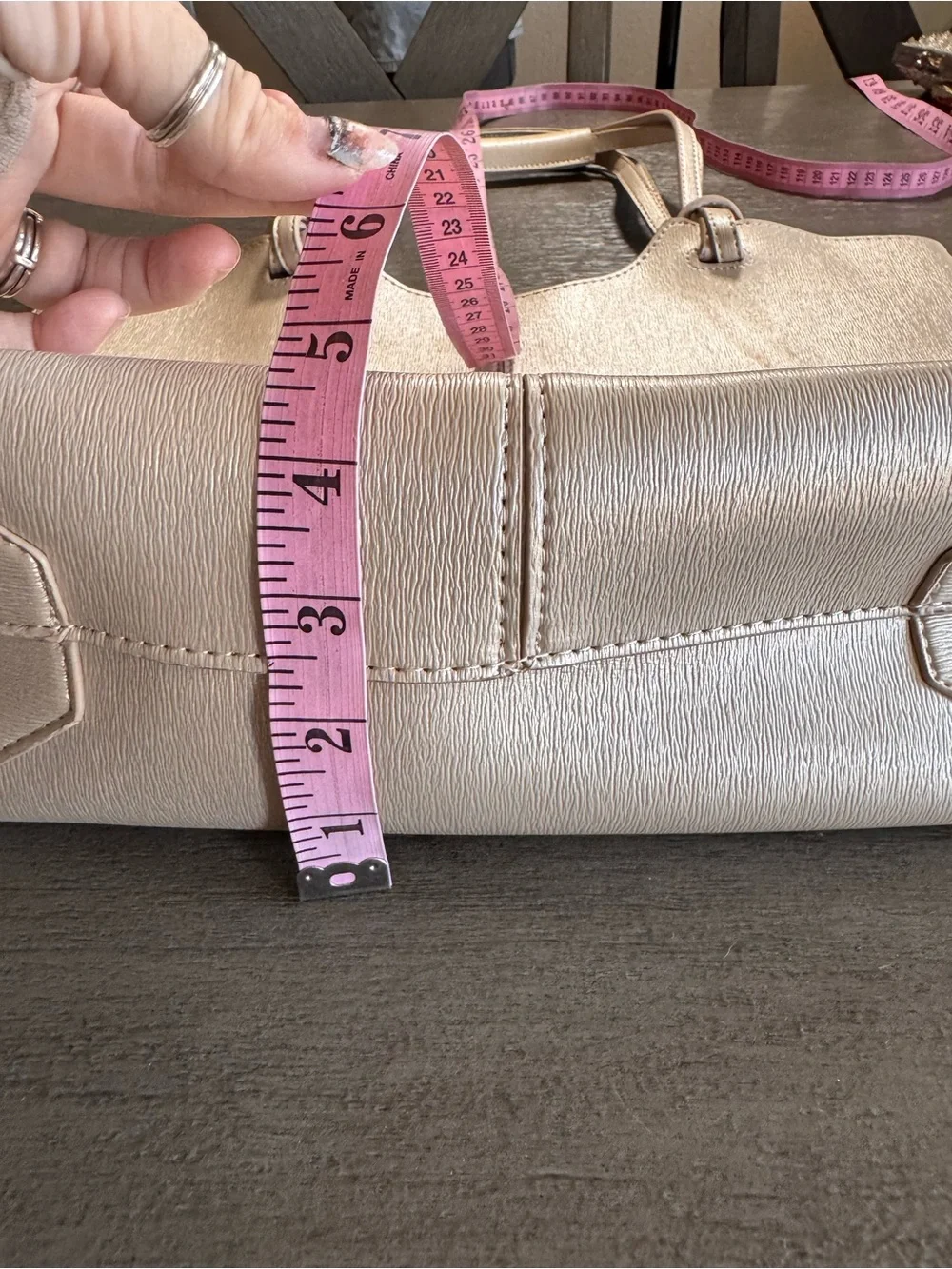 Neiman Marcus Light Gold Metallic Tote Bag
